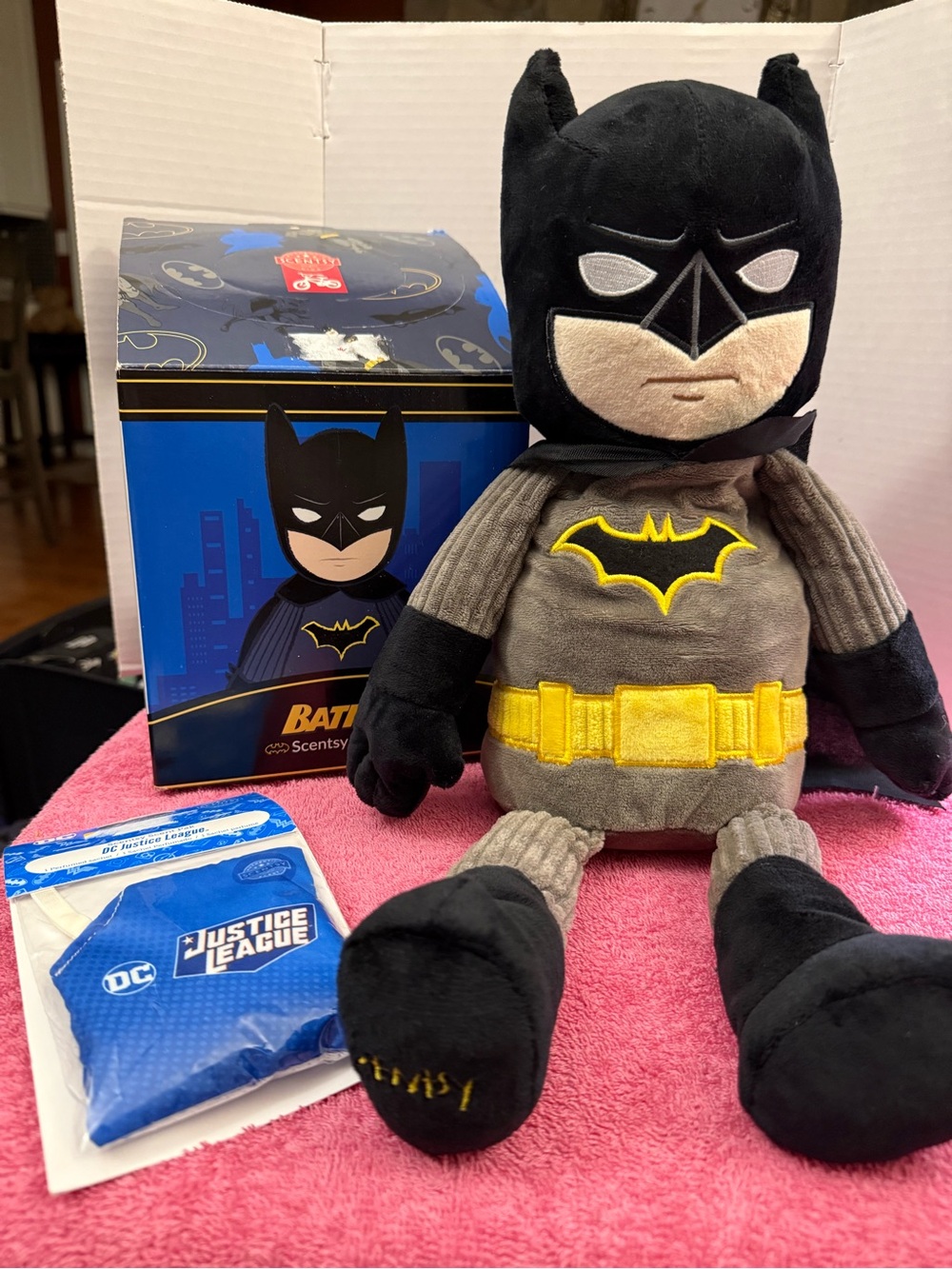 Scentsy Batman Plush - Black, Gray & Yellow